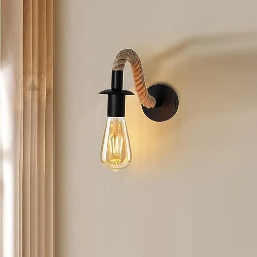 Wandleuchte aus Hanf für den Innenbereich ~3522