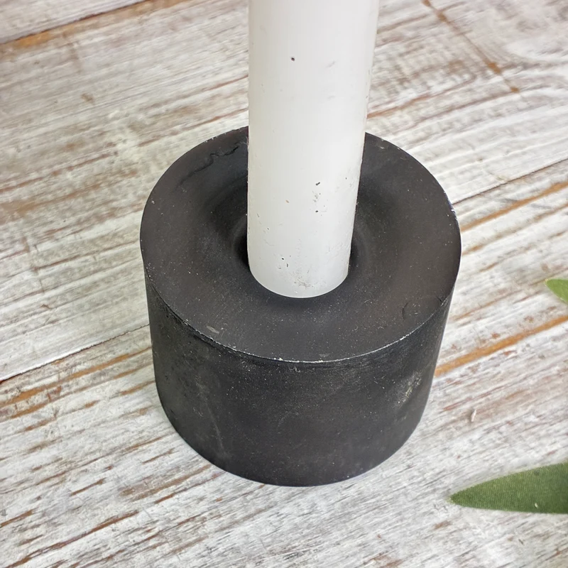 Kerzenständer Kerzenhalter 5cm Zylinder Metall Schwarz Gebraucht