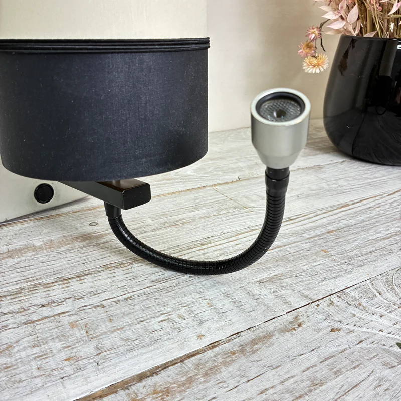 Wandlampe Hotel mit Leseleuchte Beige Braungrau Lampe Gebraucht