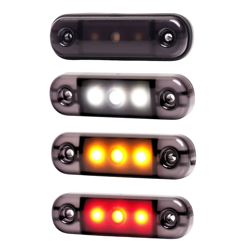 WAS Schwarz getönte Positionsleuchte / Superdunkle Linse / 3 LEDs