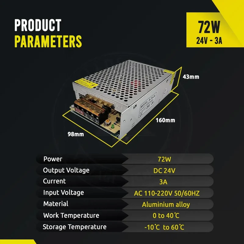 DC Schaltnetzteil 24V LED Trafo Netzteil DC 24V Netzadapter Driver ~3374