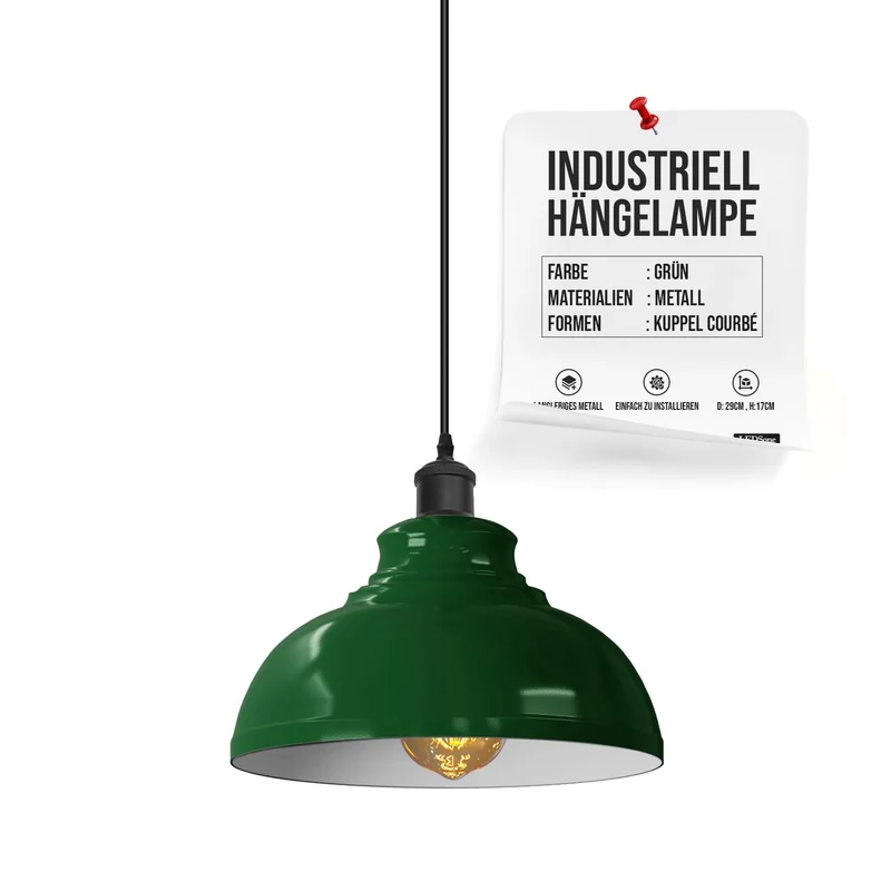 All Seasons Life Lampada a Sospensione Industriale Retrò da Soffitto ~ 3372