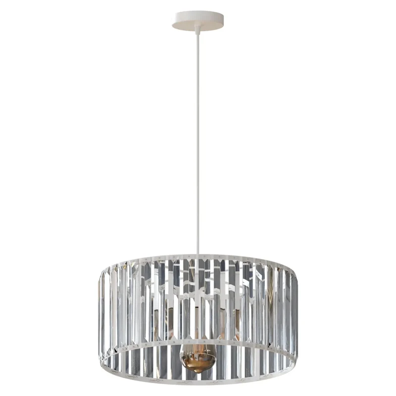 Kristall Kronleuchter Pendelleuchte – Trommelschirm Design ~ 3369