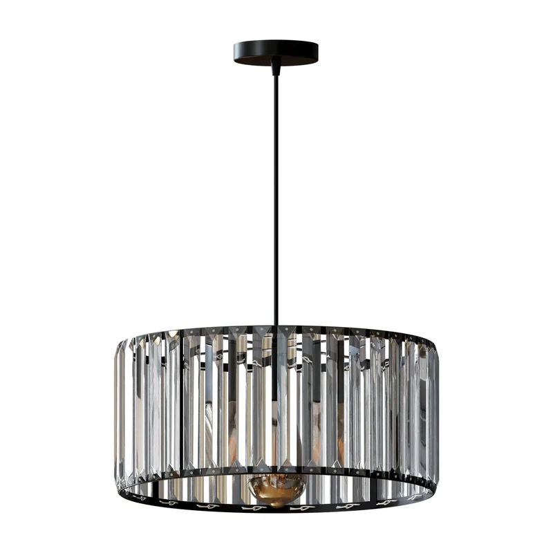 Kristall Kronleuchter Pendelleuchte – Trommelschirm Design ~ 3369