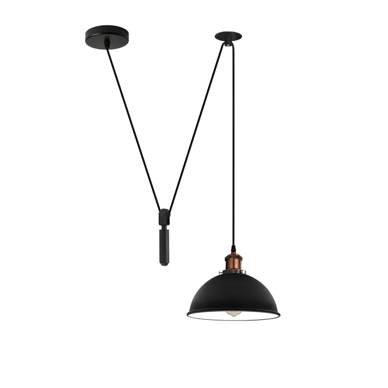 Vintage Ceiling Lamp Kuppelförmig E27, 2m Kabel Cafés ~3365