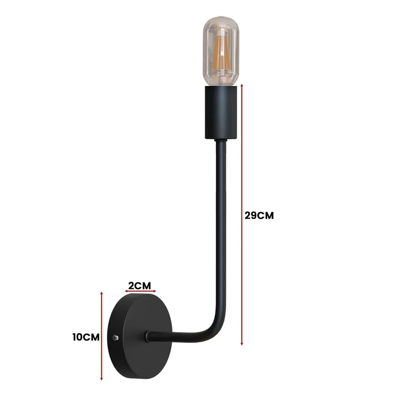 LED Wandlampe Modern Minimalistisch Innen aus Metall ~ 3363