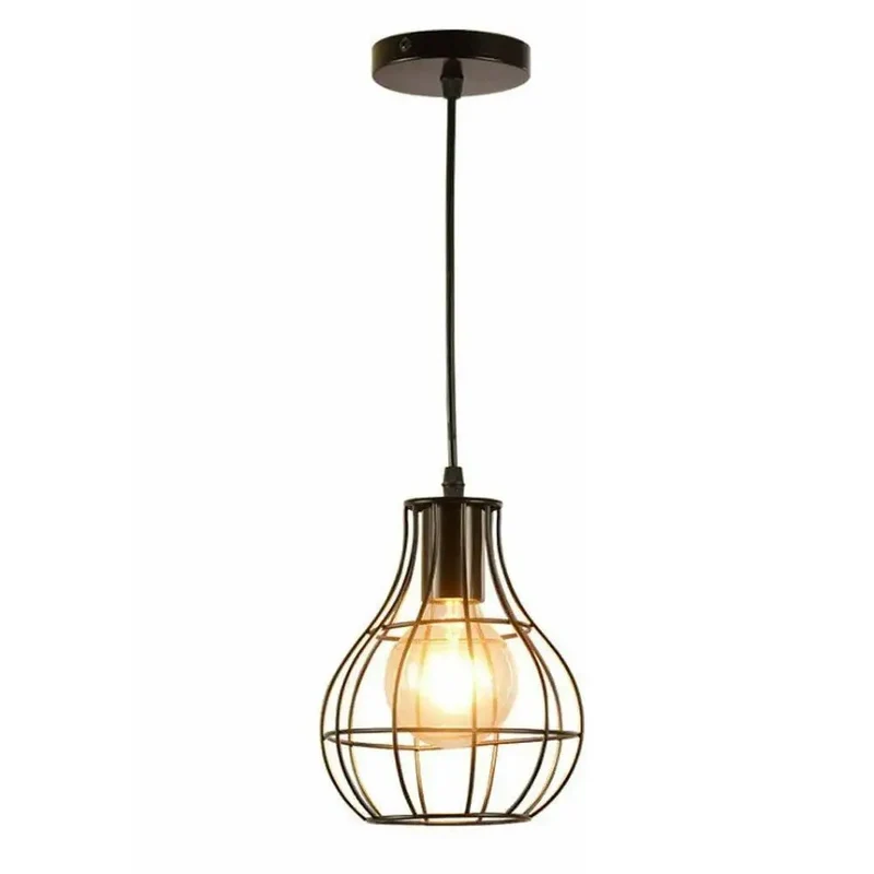 Industrielle schwarze Draht Pendelleuchte Metall~3453