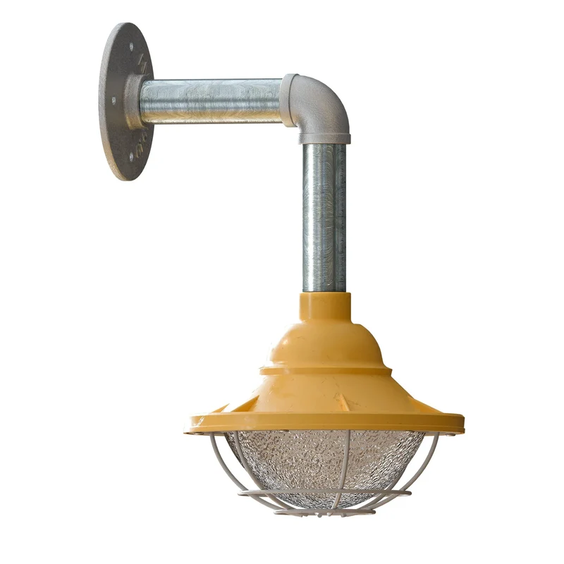 Industrielle E27 Wandleuchte mit Käfigschirm Leerrohr Design ~ 3403