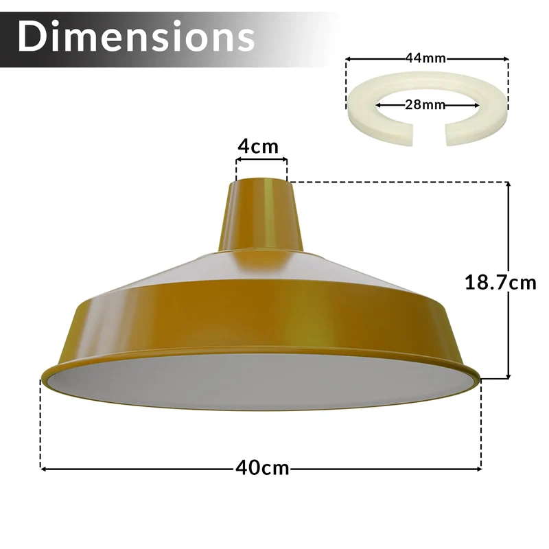 Metall Lampenschirm Pluto für Deckenpendelleuchte E27~3345