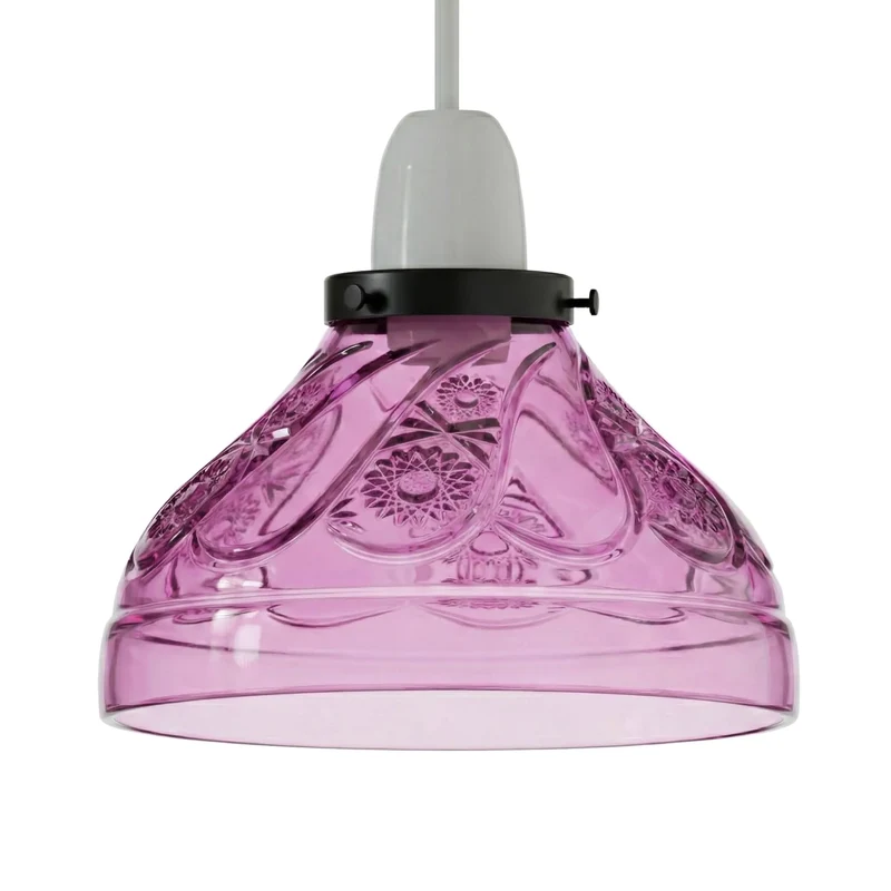 Glas Lampenschirm Ø 24,5 cm – florales Muster ~3513