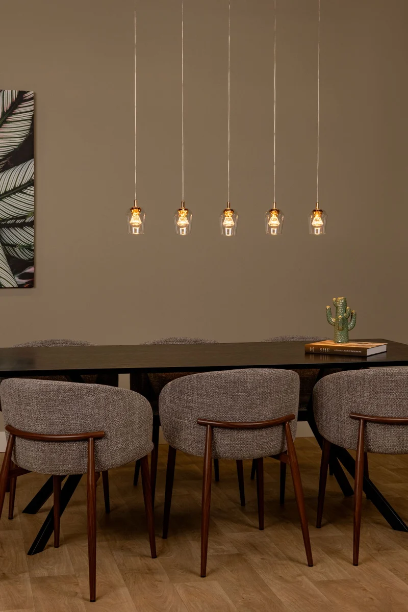 LED-Pendelleuchte Berliane 5-flammig dimmbar 93cm