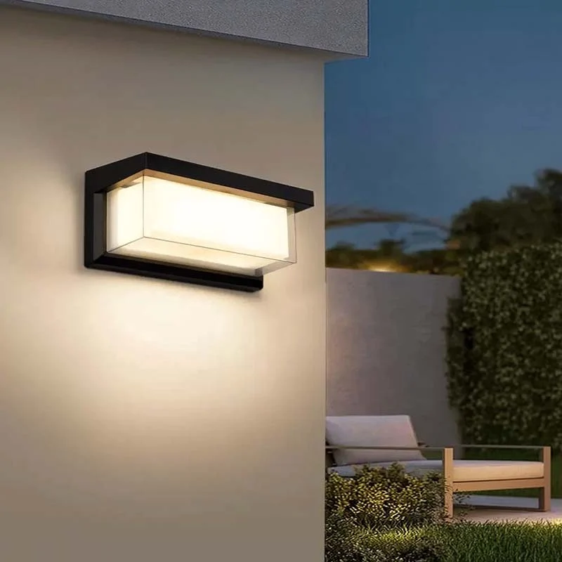 Buitenlamp Bewegingssensor Wand 18W LED Zwart Waterdicht Verlichting Tuin Veranda Oprit Gevel Garage | Sansoti