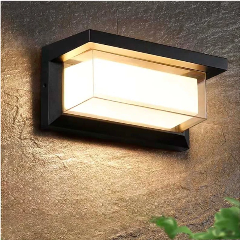 Buitenlamp Bewegingssensor Wand 18W LED Zwart Waterdicht Verlichting Tuin Veranda Oprit Gevel Garage | Sansoti