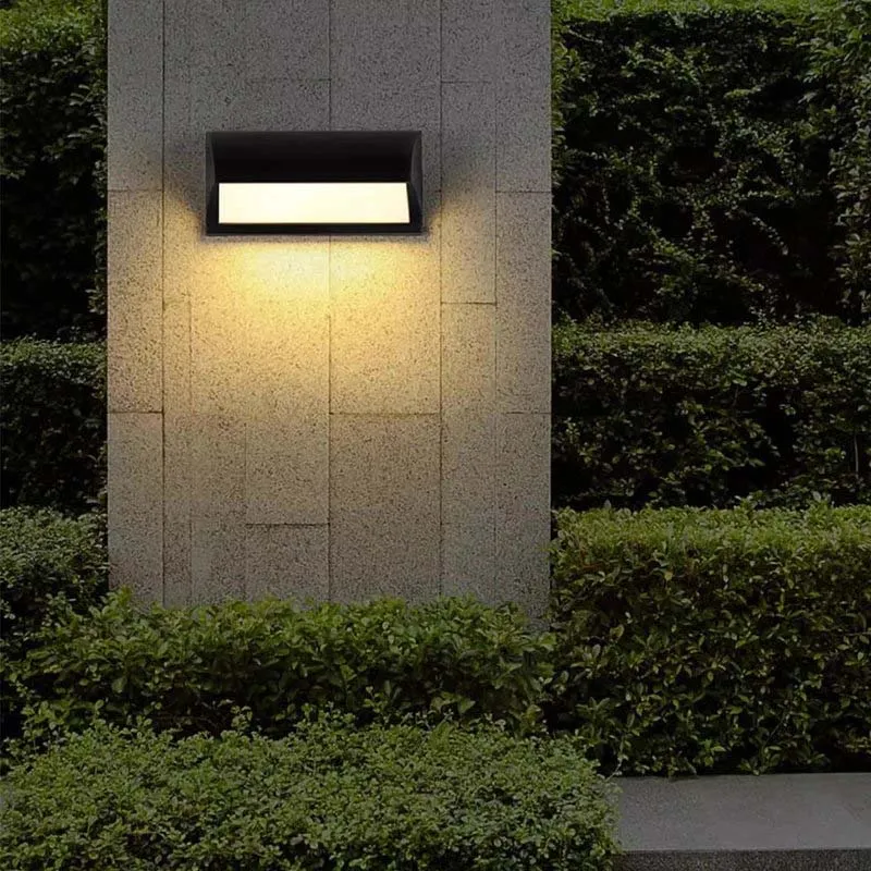 Buitenlamp Bewegingssensor Wand 18W LED Zwart Waterdicht Verlichting Tuin Veranda Oprit Gevel Garage | Sansoti