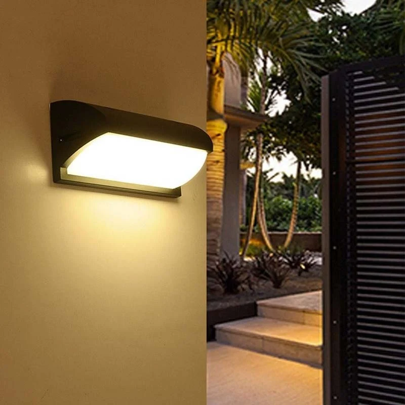 Buitenlamp Bewegingssensor Wand 18W LED Zwart Waterdicht Verlichting Tuin Veranda Oprit Gevel Garage | Sansoti