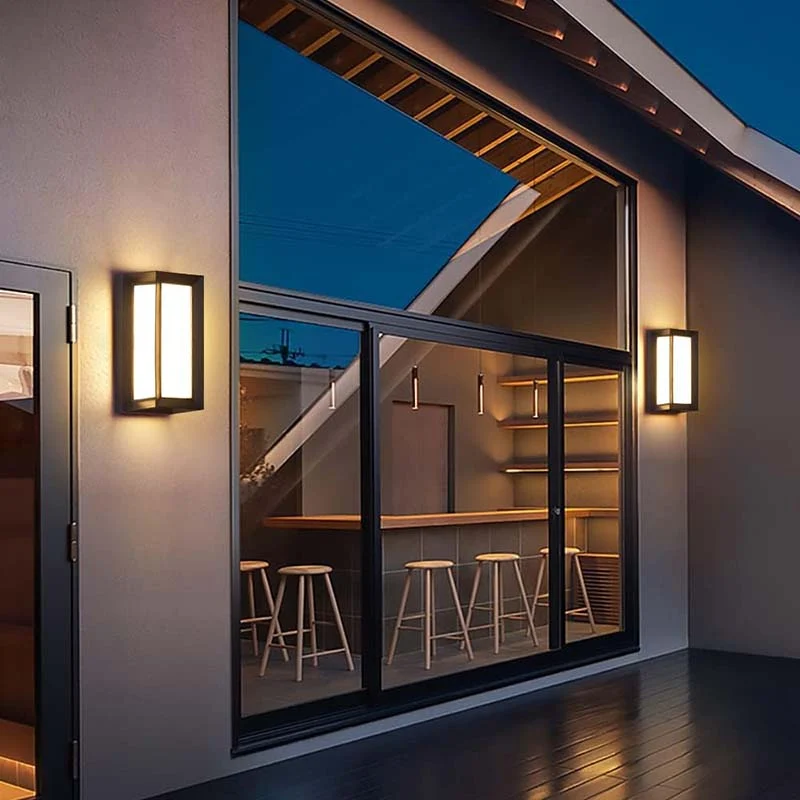 Buitenlamp Bewegingssensor Wand 18W LED Zwart Waterdicht Verlichting Tuin Veranda Oprit Gevel Garage | Sansoti