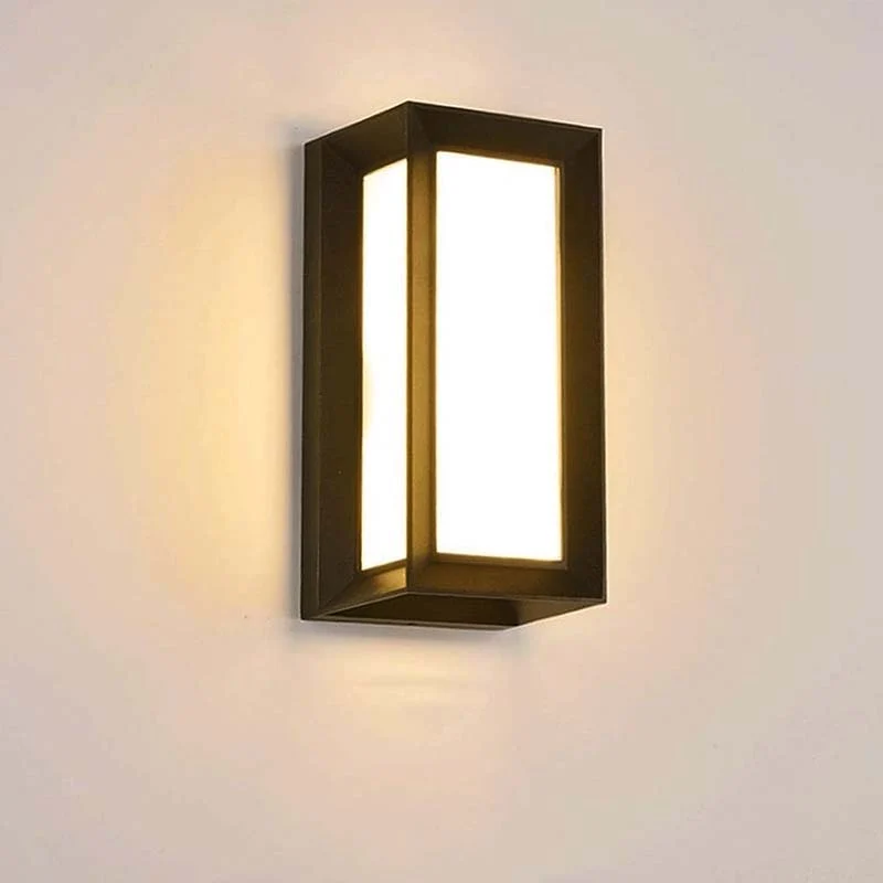 Buitenlamp Bewegingssensor Wand 18W LED Zwart Waterdicht Verlichting Tuin Veranda Oprit Gevel Garage | Sansoti