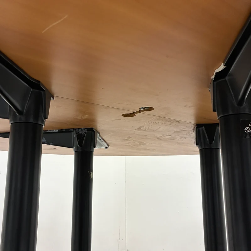 Charles Eames Segmented Vitra Konferenztisch Rund 184cm Holz Chrom Tisch Gebraucht