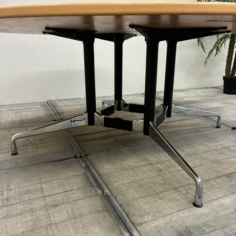 Charles Eames Segmented Vitra Konferenztisch Rund 184cm Holz Chrom Tisch Gebraucht