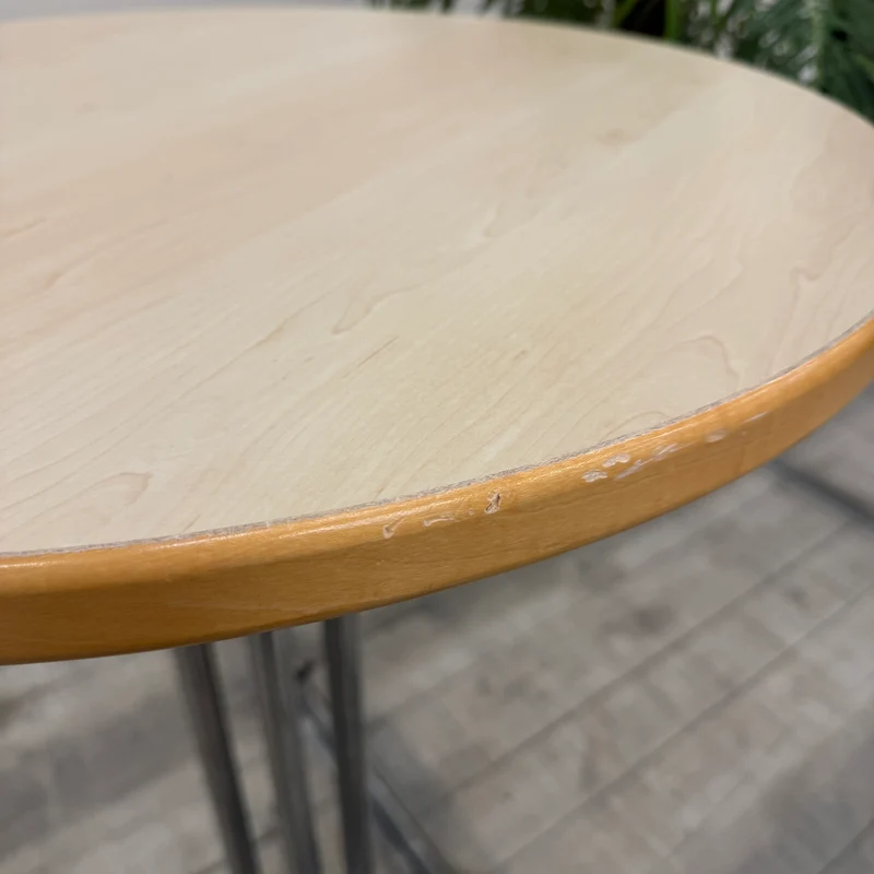 Stehtisch Rundtisch Rund Ahorn Chrom Metallgestell Büro Tisch Gebraucht