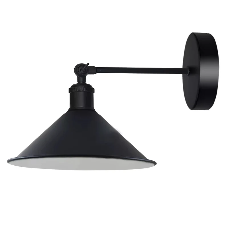 Vintage Wandleuchte Innen schwarz Industrial Wandlampe~3263