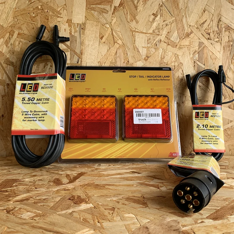 LED Autolamps Square Trailer Lights / Plug & Play Kit