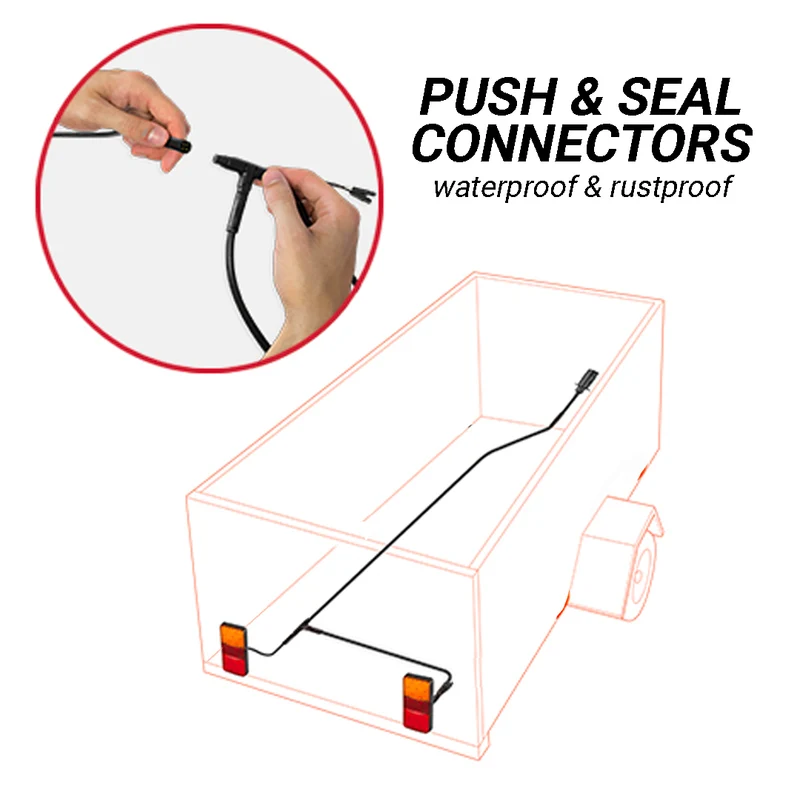 LED Autolamps Square Trailer Lights / Plug & Play Kit
