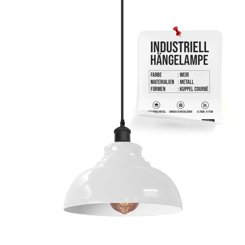 Gestufte Pendelleuchte – Industrie Vintage Hängelampe Küche | Ø29cm | E27 ~ 3358