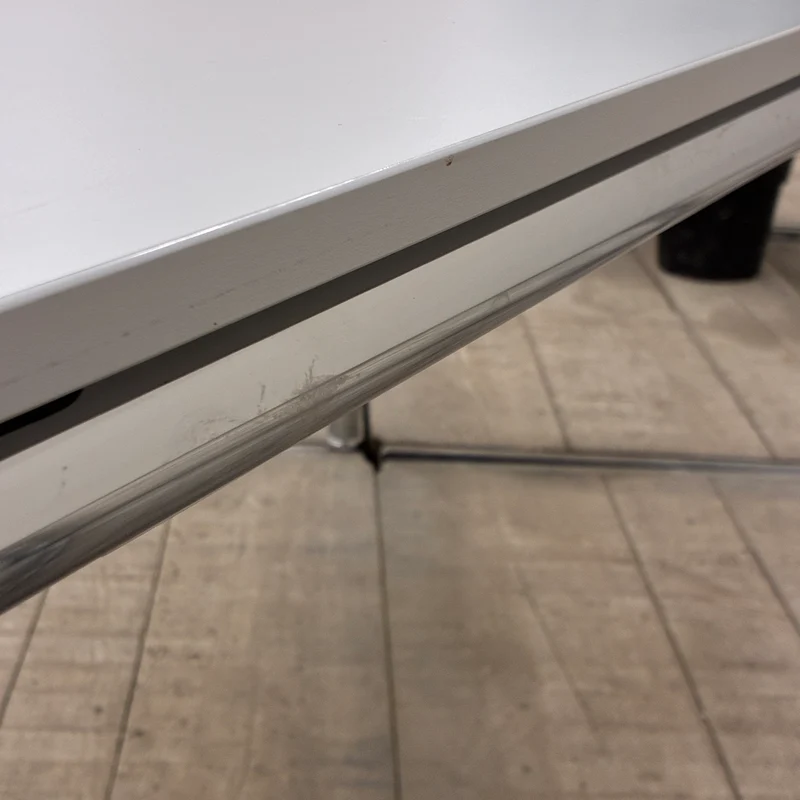 Bosse Bürotisch Tisch 175x75cm Esstisch Weiß Chrom Höhenverstellbar Tisch Gebraucht