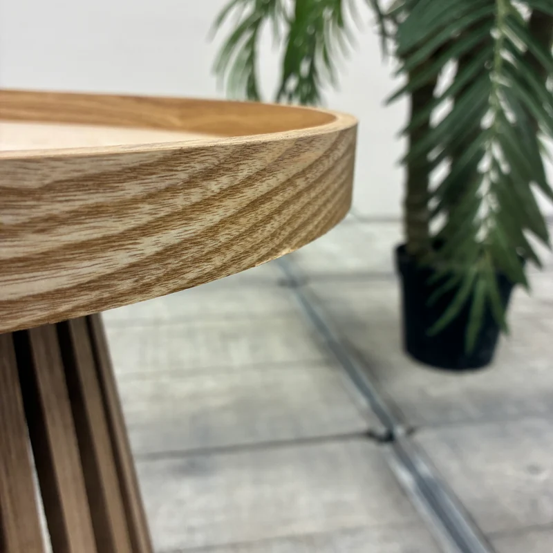 Home Accents Beistelltisch Holz Lamellen Skandi Natur Gebraucht
