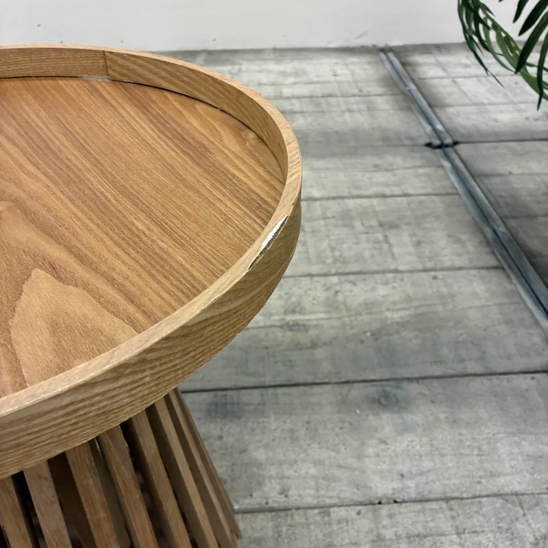 Home Accents Beistelltisch Holz Lamellen Skandi Natur Gebraucht