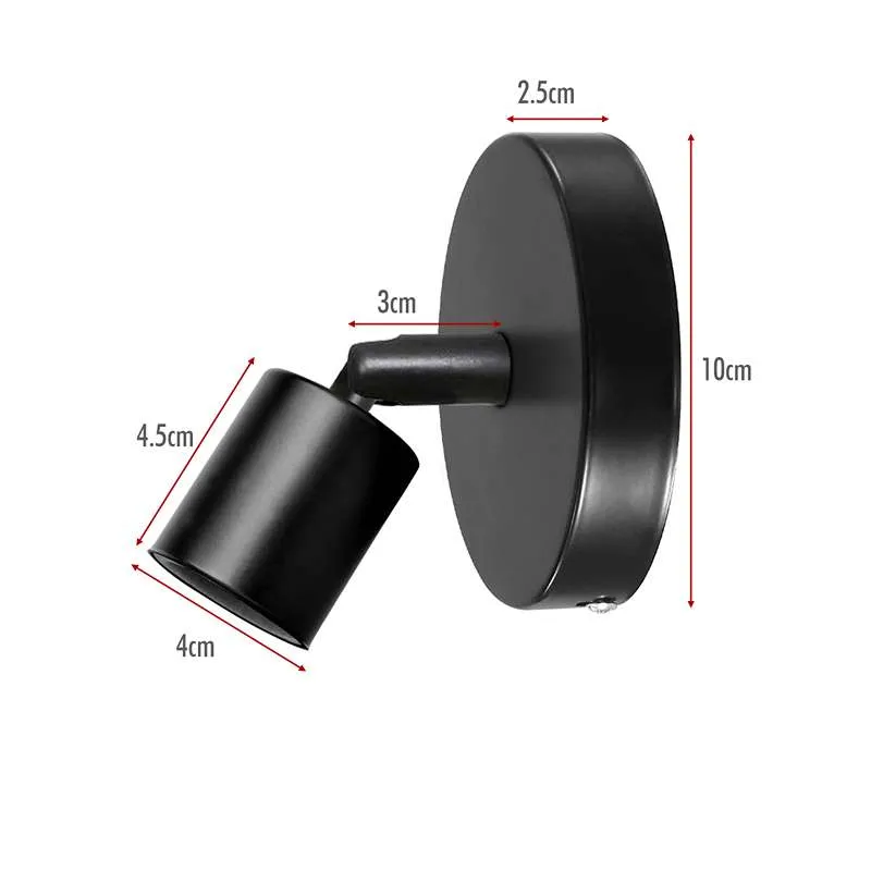 Verstellbare E27 Wandleuchte schwarz Wandleuchte Lampe~3449