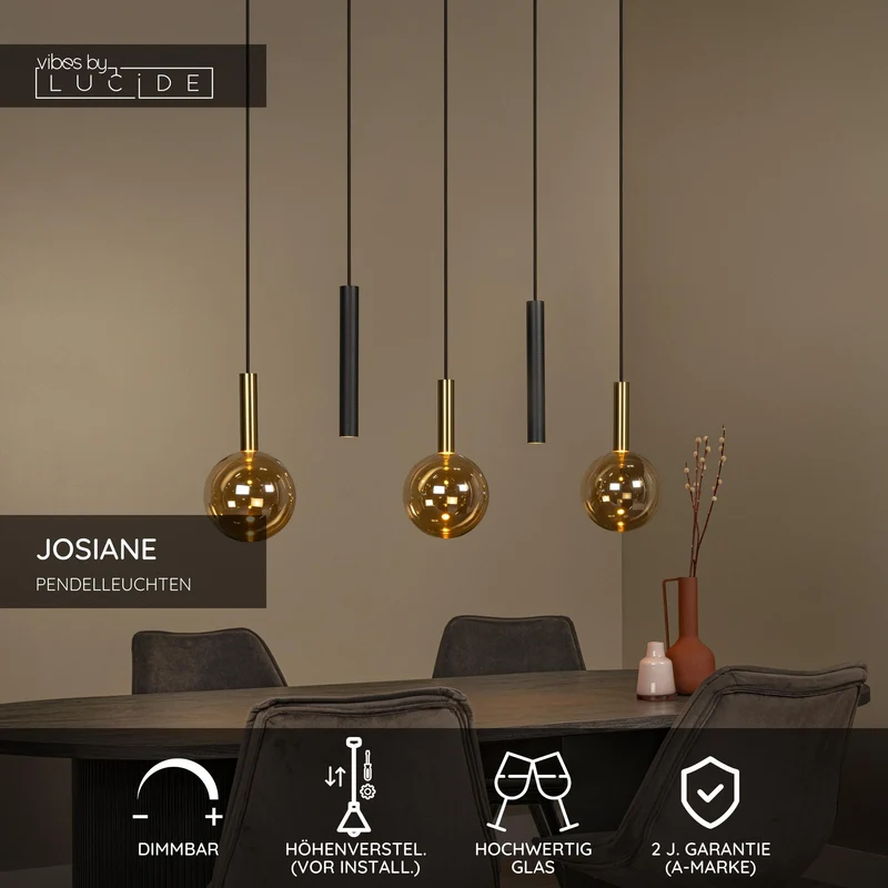 Pendelleuchte Josiane 3-flammig