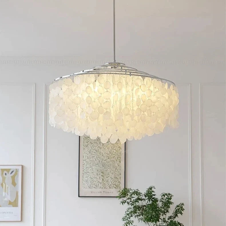 Kroonluchter Schelpen Rond Goud Zilver LED Woonkamer Eetkamer Slaapkamer Hotelhal Trappenhuis Parlor | Sansoti