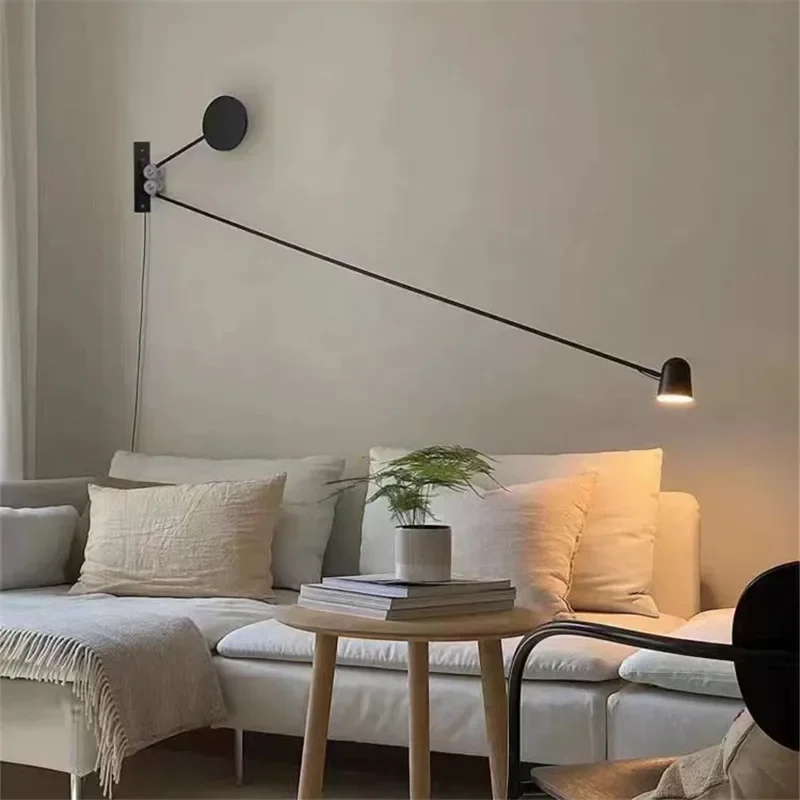 Verstelbare Wandlamp Metaal met Zwenkarm voor Leeshoek Slaapkamer Werkplek Industriële Interieurverlichting | Sansoti