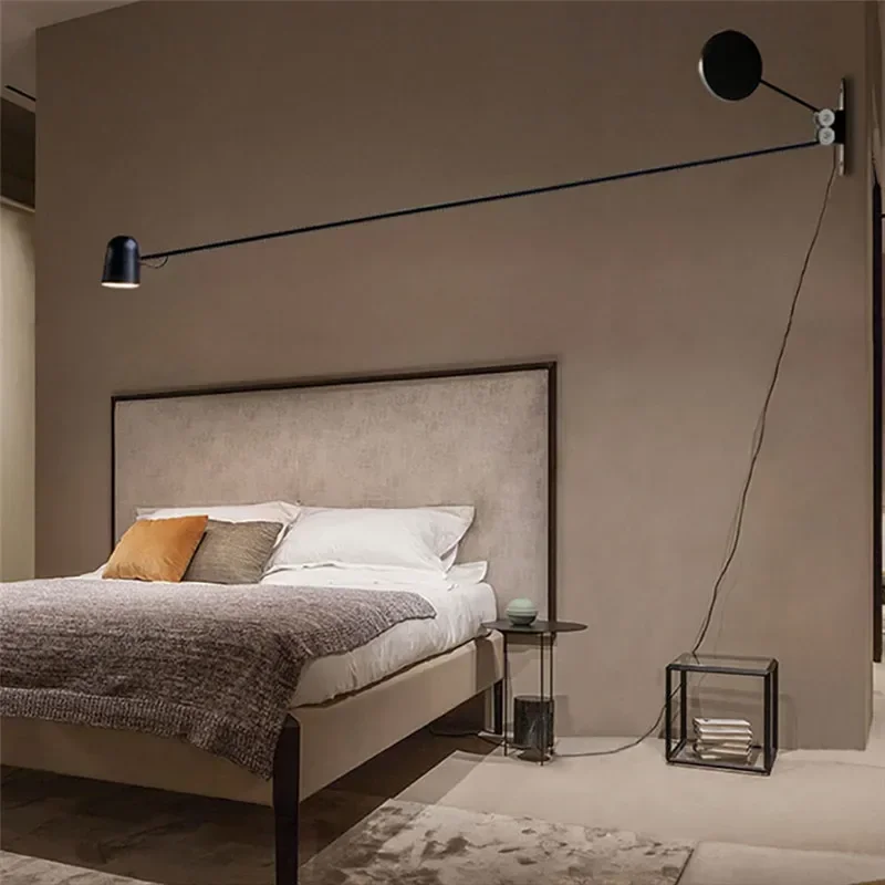 Verstelbare Wandlamp Metaal met Zwenkarm voor Leeshoek Slaapkamer Werkplek Industriële Interieurverlichting | Sansoti