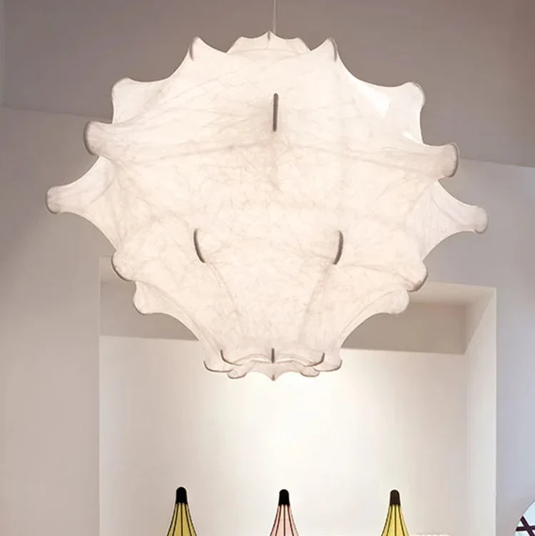 Handgeweven Zijden Hanglamp Cocon Warm Sfeerlicht Scandinavisch Design Slaapkamer Eetkamer Woonkamer Lamp | Sansoti