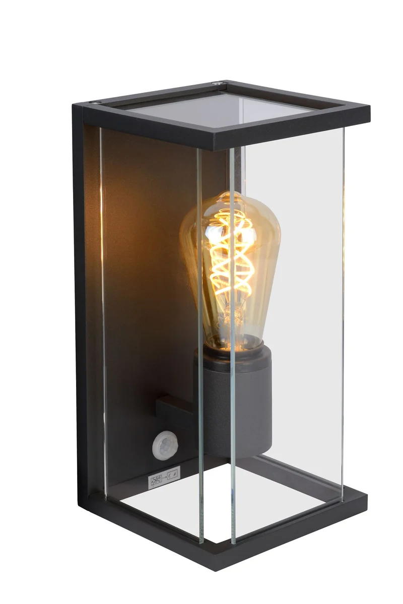 Außenwandleuchte Claire IP54 Anthrazit mit Bewegungsmelder 29cm