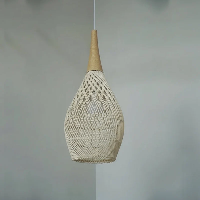 Handgevlochten Rotan Hanglamp Natuurlijke Sfeerverlichting Scandinavisch Design voor Keuken Woonkamer Eetkamer | Sansoti