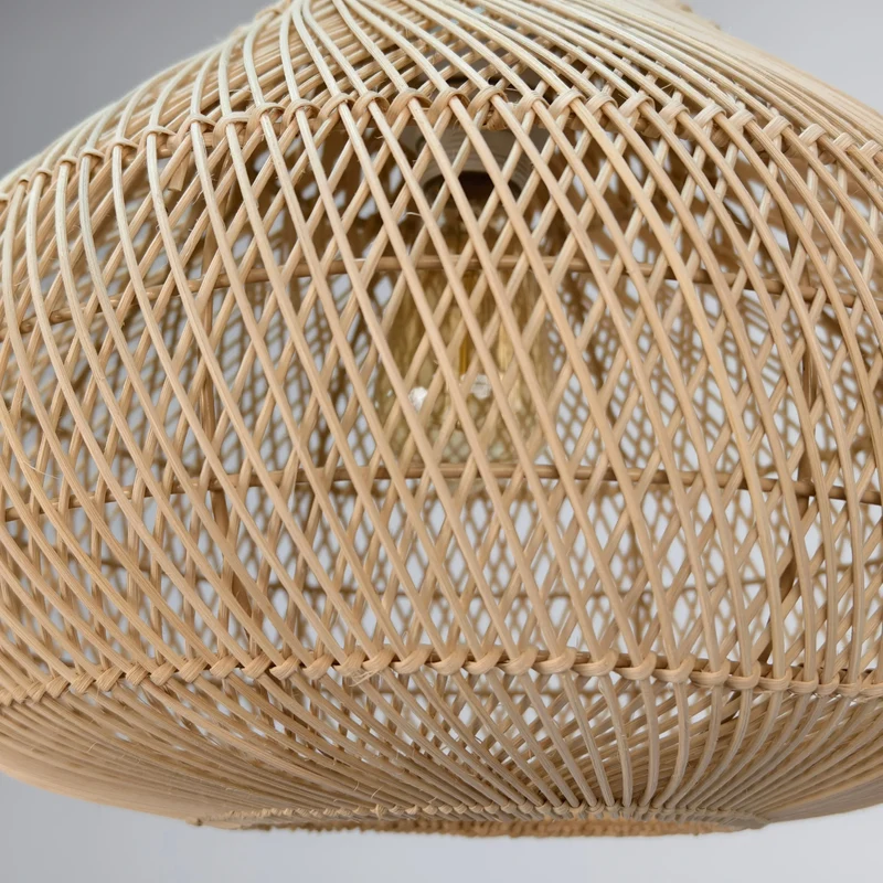 Handgevlochten Rotan Hanglamp Natuurlijke Sfeerverlichting Scandinavisch Design voor Keuken Woonkamer Eetkamer | Sansoti