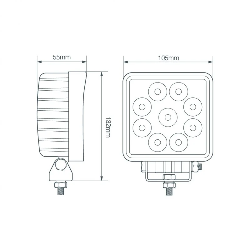 Quadratische 27-W-Flutlampe von LED Autolamps
