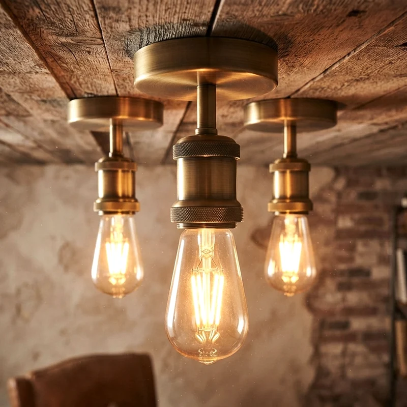 All Seasons Life Vintage Deckenleuchte | E27 Fassung Deckenlampe zur Direktmontage ~ 3348