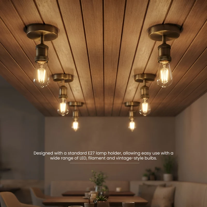 All Seasons Life Vintage Deckenleuchte | E27 Fassung Deckenlampe zur Direktmontage ~ 3348