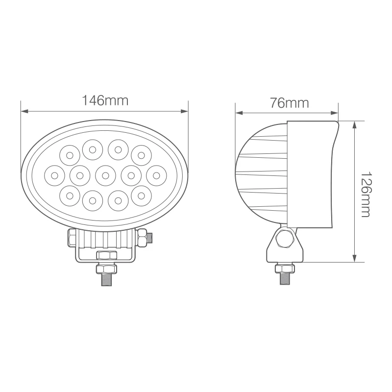 Ovales LED-Flutlicht von LED Autolamps / 3120 Lumen