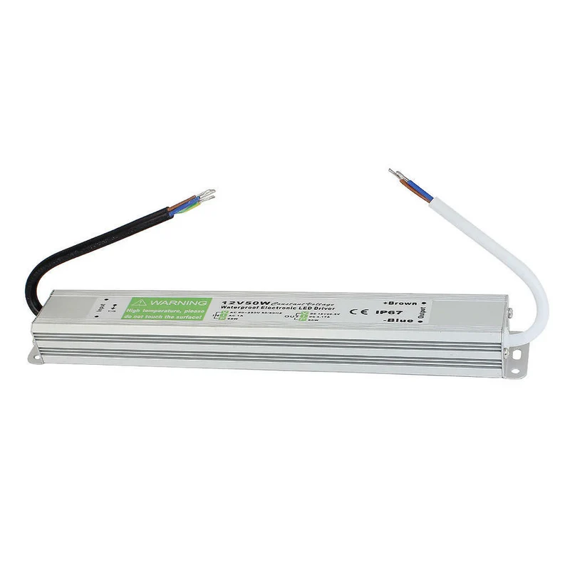 DC 12V 50W Wasserdicht LED Trafo Transformator Netzteil IP67 ~ 3338