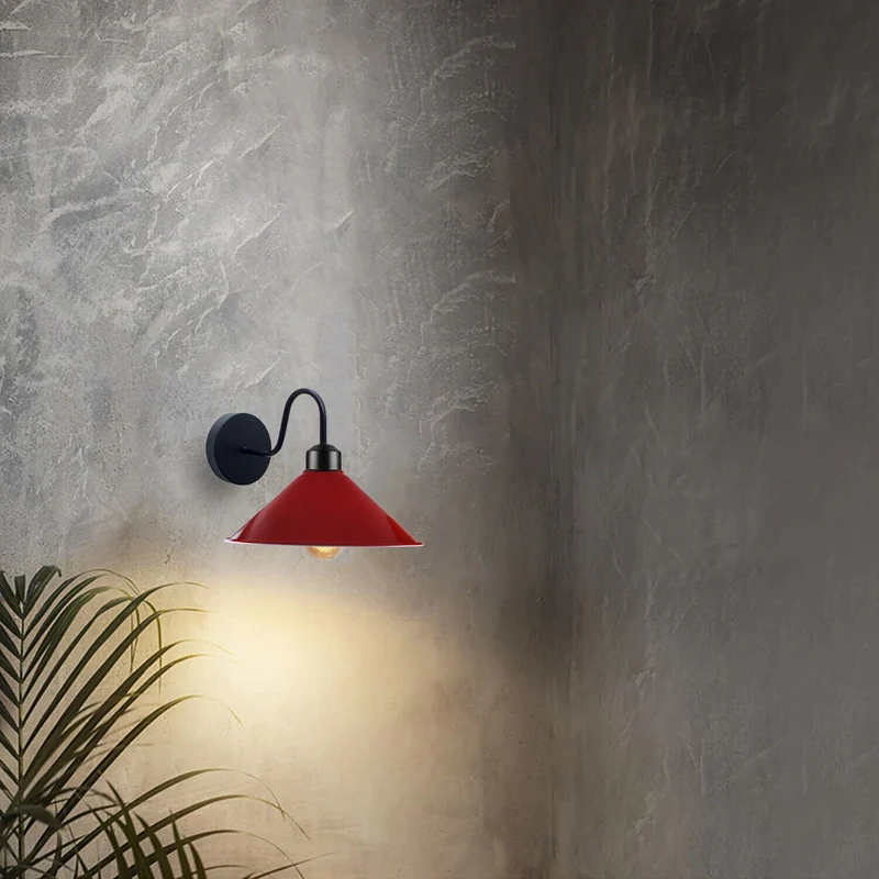 Vintage Wandlampe Industrial Design, Metallschirm für Loft~ 3334