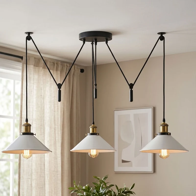 3-flammige Spinnenlampe – Dezentrale Vintage Industrie Hängelampe | Ø22cm | E27 ~3332