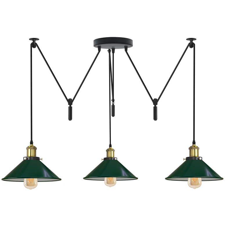 3-flammige Spinnenlampe – Dezentrale Vintage Industrie Hängelampe | Ø22cm | E27 ~3332