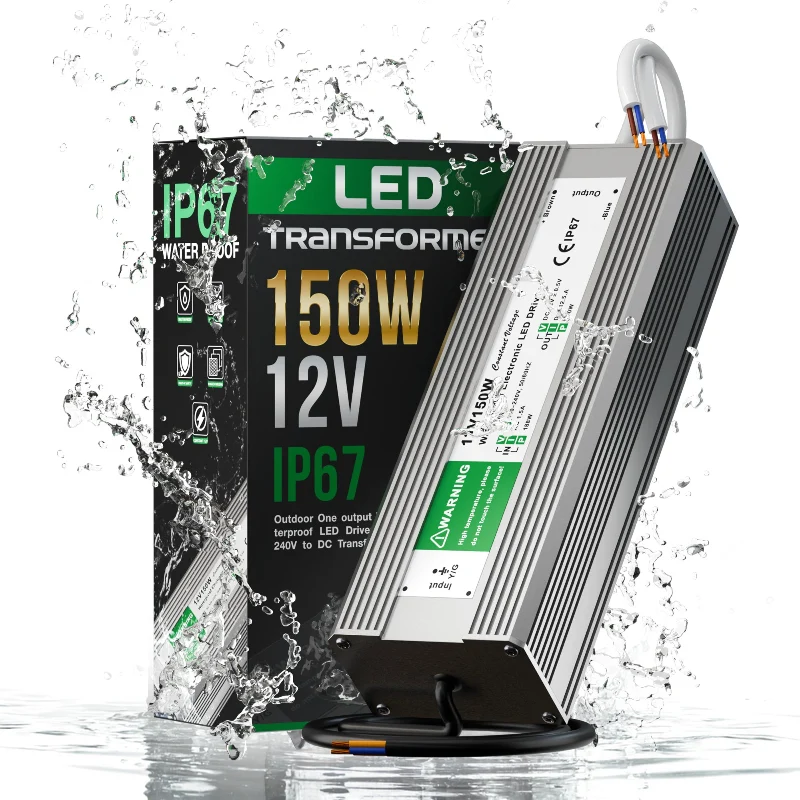 12V 150W IP67 LED Treiber Trafo – Innen & Außen~3109
