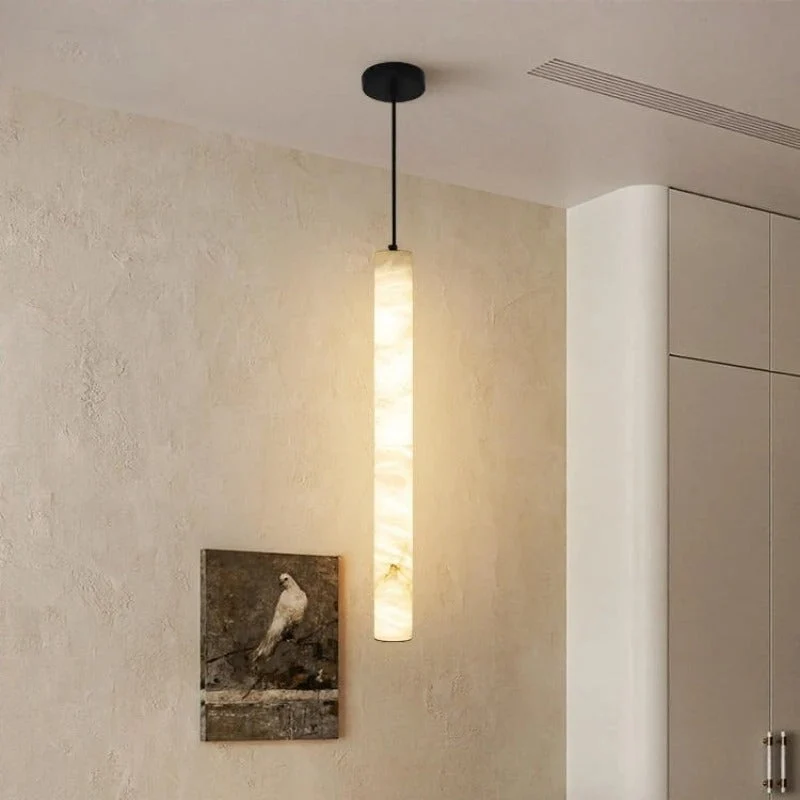 Cilindervormige Hanglamp Natuursteen Warm LED-licht Eetkamer Keukeneiland Slaapkamer Staal Scandinavisch | Sansoti